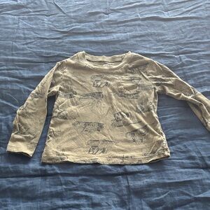 GAP Kids Tan Construction Long Sleeve Tee